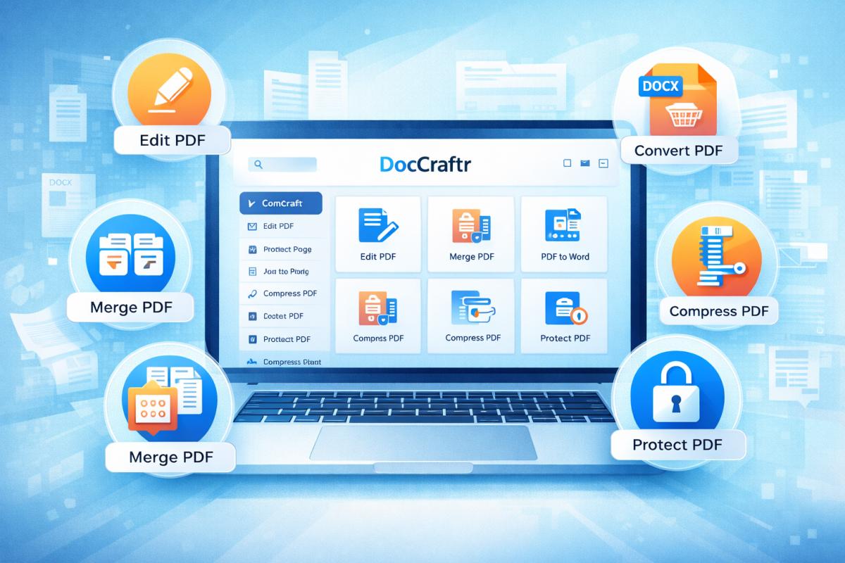DocCraftr.com Review: The Ultimate Free Online PDF Toolkit to Edit, Convert, Compress & Secure Documents