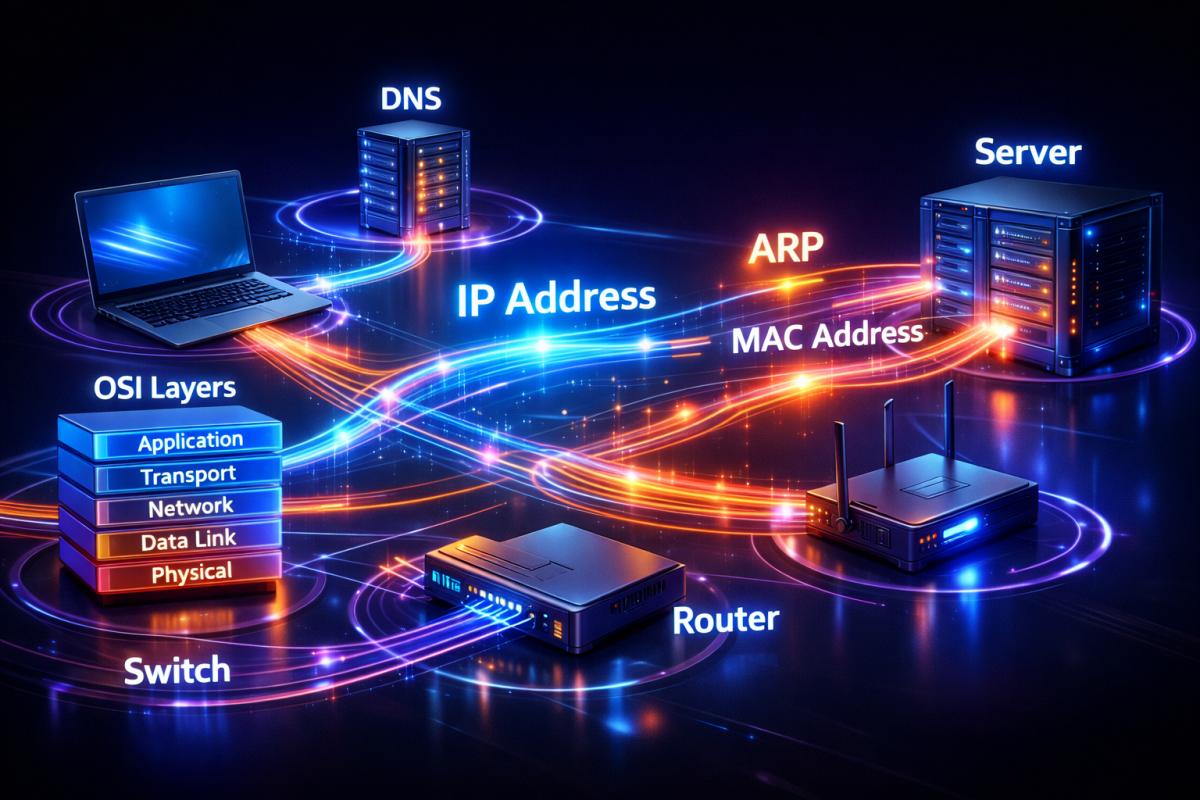 How Packets Travel Across the Internet (Easy CCNA Explanation)