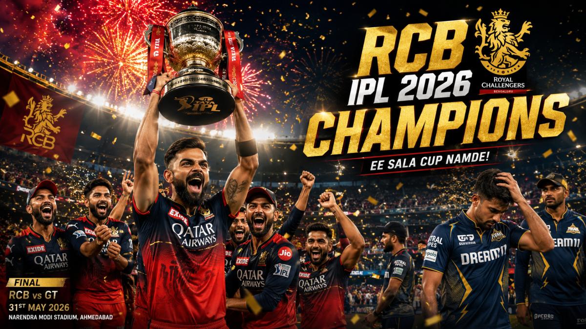 RCB vs GT IPL 2026 Final: Virat Kohli's Masterclass Powers Bengaluru to Back-to-Back Glory